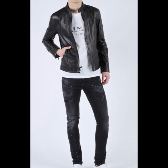 John Varvatos leather Moto Jacket. EU 46 USA 36. - Picture 5 of 8